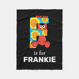 Elmo Alphabet F BLUME Fleecedecke