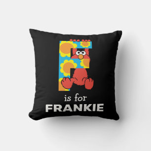 Elmo Alphabet F Blumen Kissen