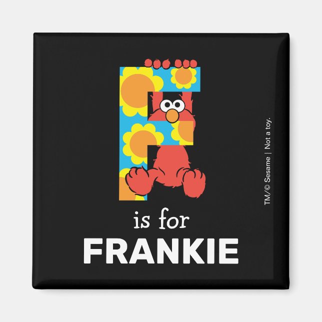 Elmo Alphabet | F Blumen Magnet (Vorne)