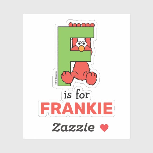 Elmo Alphabet | F Green Aufkleber (Blatt)