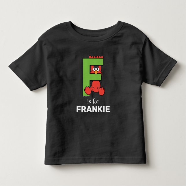 Elmo Alphabet | F Green Kleinkind T-shirt (Vorderseite)