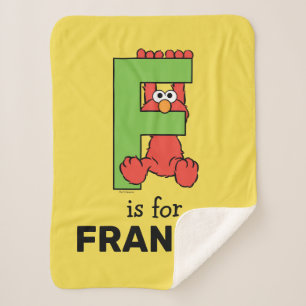 Elmo Alphabet F Green Sherpadecke
