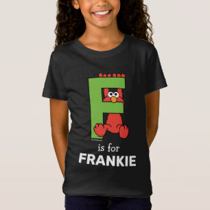 Elmo Alphabet   F Green T-Shirt