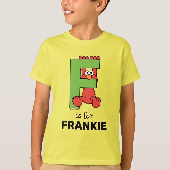 Elmo Alphabet | F Green T-Shirt (Vorderseite)