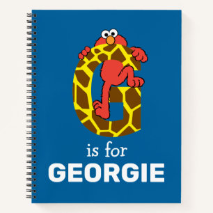 Elmo Alphabet G Giraffe Notizbuch