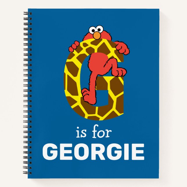 Elmo Alphabet | G Giraffe Notizbuch (Vorderseite)