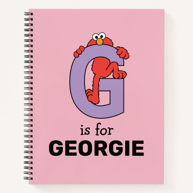 Elmo Alphabet | G LILA Notizbuch (Vorderseite)