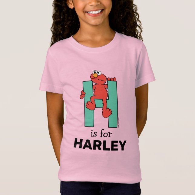 Elmo Alphabet | H Green T-Shirt (Vorderseite)