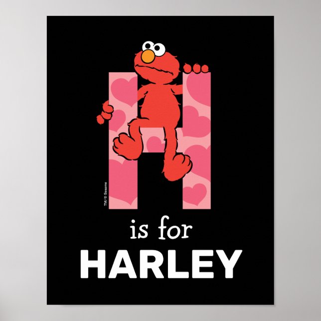 Elmo Alphabet | H Herz Poster (Vorne)