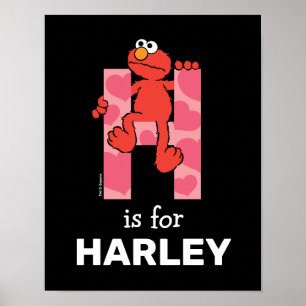 Elmo Alphabet   H Herzen Poster