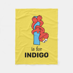 Elmo Alphabet   I Blau Fleecedecke