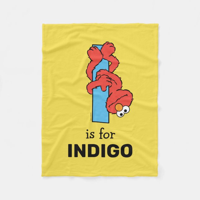 Elmo Alphabet | I Blau Fleecedecke (Vorderseite)