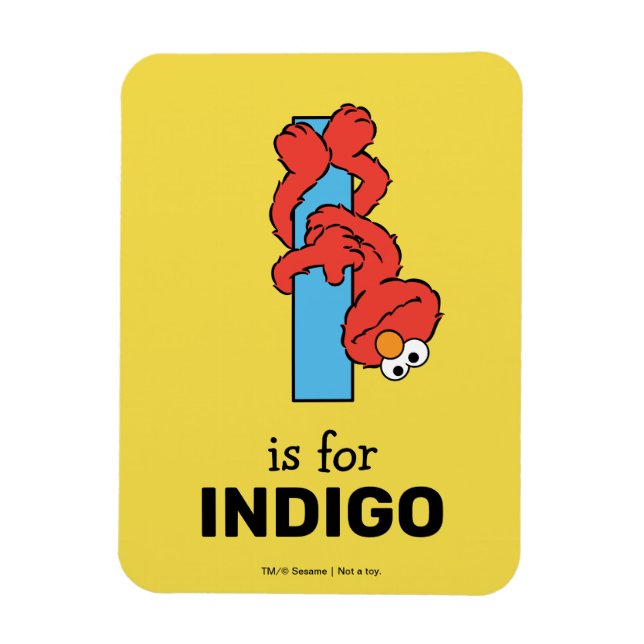 Elmo Alphabet | I Blau Magnet (Vertikal)