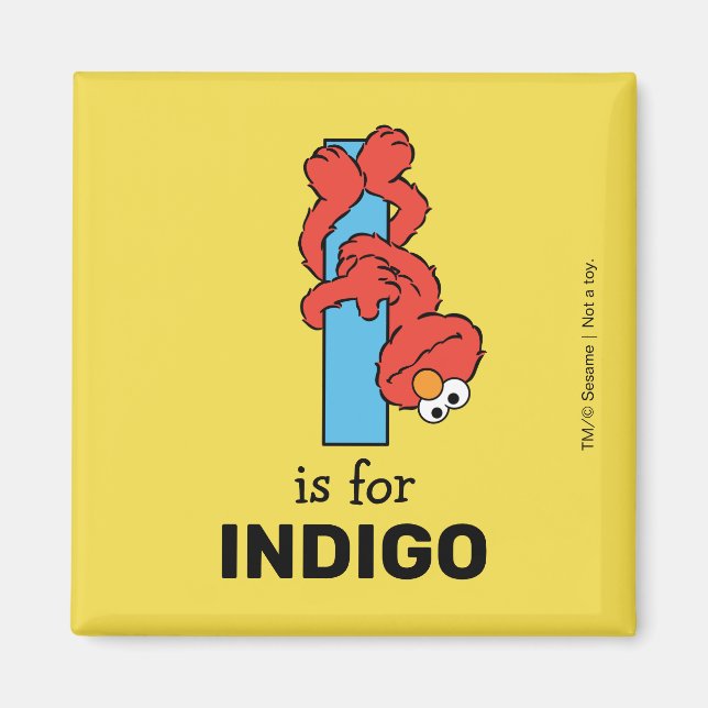 Elmo Alphabet | I Blau Magnet (Vorne)