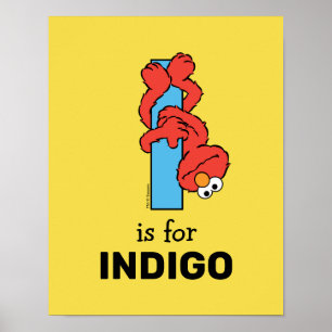 Elmo Alphabet I Blau Poster