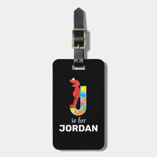 Elmo Alphabet | J Jelly Bean Gepäckanhänger (Vorderseite vertikal)