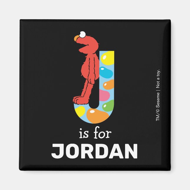 Elmo Alphabet | J Jelly Bean Magnet (Vorne)