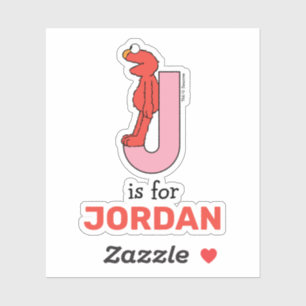 Elmo Alphabet J Pink Aufkleber