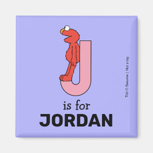 Elmo Alphabet   J Pink Magnet