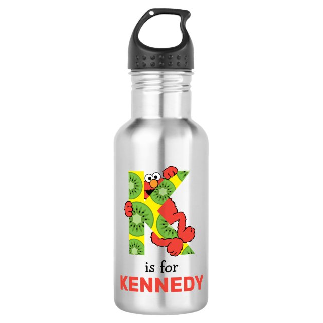 Elmo Alphabet | K Kiwi Edelstahlflasche (Vorderseite)