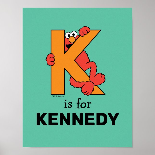 Elmo Alphabet | K Orange Poster (Vorne)