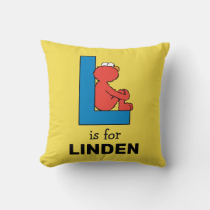 Elmo Alphabet L Blau Kissen