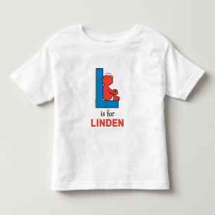 Elmo Alphabet   L Blau Kleinkind T-shirt