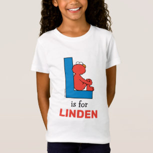 Elmo Alphabet   L Blau T-Shirt