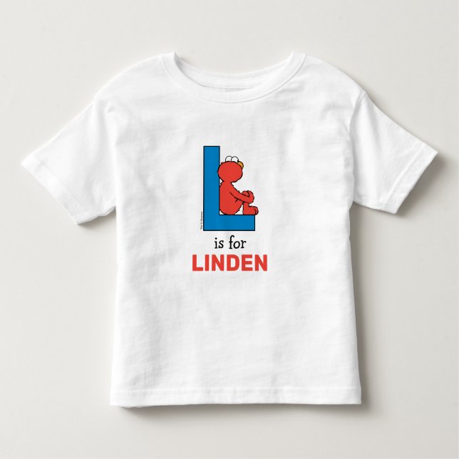 Elmo Alphabet | L Blue Kleinkind T-shirt (Vorderseite)
