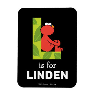 Elmo Alphabet   L Leaf Magnet