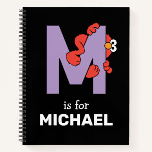 Elmo Alphabet M Lila Notizbuch