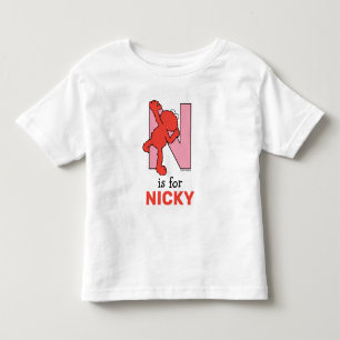 Elmo Alphabet   N Rosa Kleinkind T-shirt