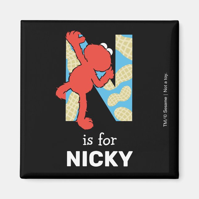 Elmo Alphabet | N Schalenfrüchte Magnet (Vorne)