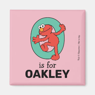 Elmo Alphabet   O AQUAMARIN Magnet
