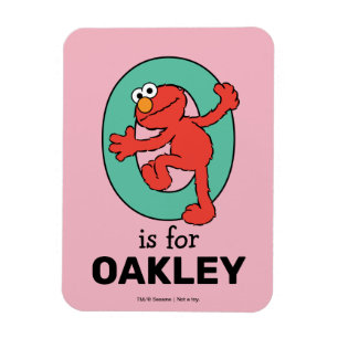 Elmo Alphabet   O AQUAMARIN Magnet