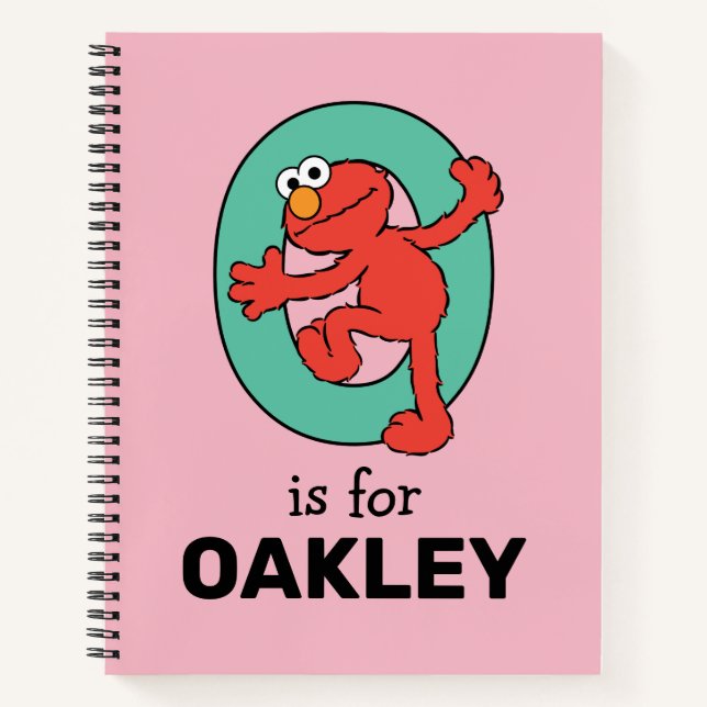 Elmo Alphabet | O Aquamarin Notizbuch (Vorderseite)