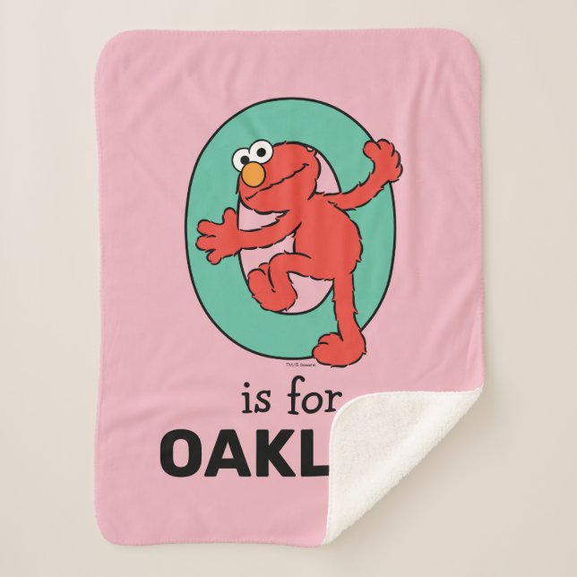 Elmo Alphabet | O Aquamarin Sherpadecke (Vorderseite)