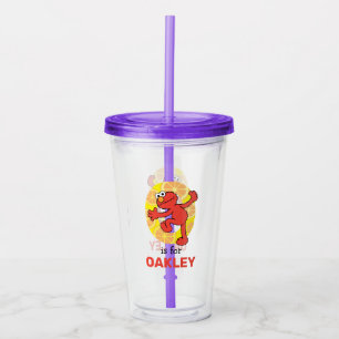 Elmo Alphabet   O Orange Acryltrinkbecher