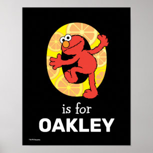 Elmo Alphabet O Orange Poster