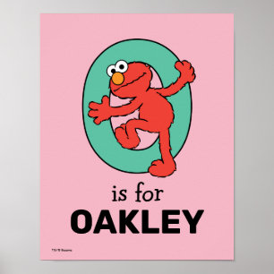 Elmo Alphabet O Türkis Poster