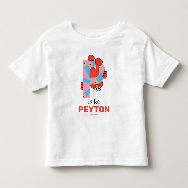 Elmo Alphabet | P Bleistift Kleinkind T-shirt (Vorderseite)