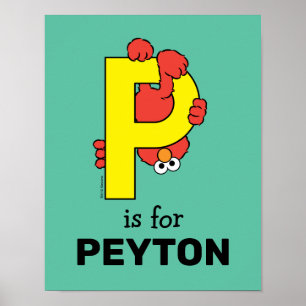 Elmo Alphabet P Gelb Poster