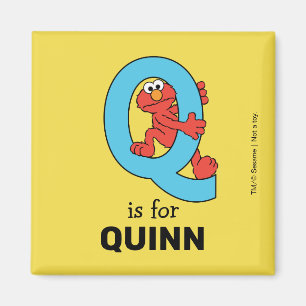 Elmo Alphabet   Q Blue Magnet