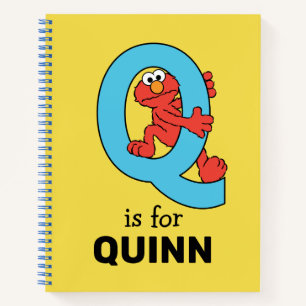 Elmo Alphabet Q Blue Notizbuch