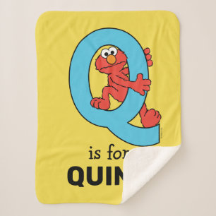 Elmo Alphabet   Q Blue Sherpadecke
