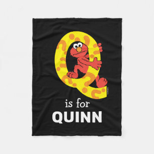 Elmo Alphabet   Q Question Mark Fleecedecke
