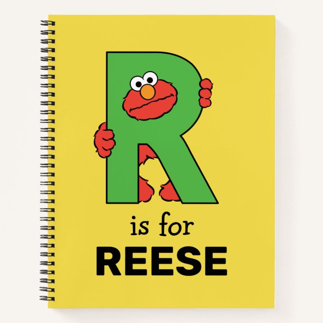 Elmo Alphabet | R Green Notizbuch (Vorderseite)