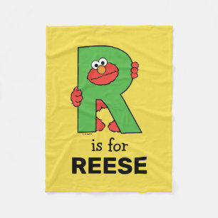 Elmo Alphabet R Grün Fleecedecke