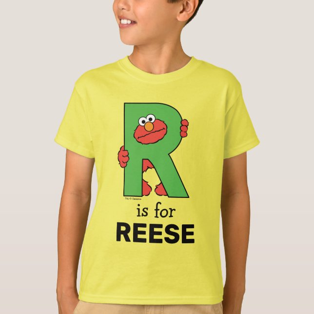 Elmo Alphabet | R Grün T-Shirt (Vorderseite)