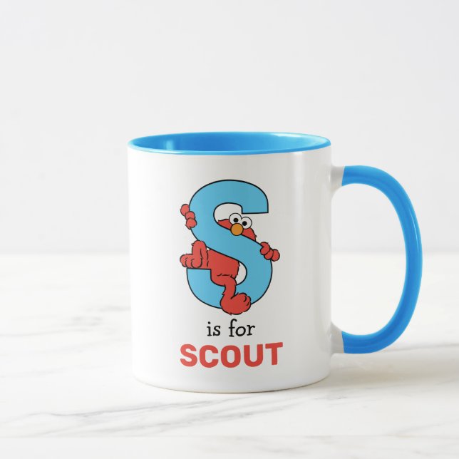 Elmo Alphabet | S Blau Tasse (Rechts)